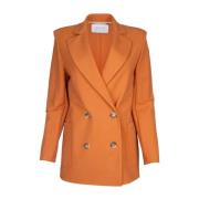 Harris Wharf London Oversized Dubbelknäppt Blazer Orange, Dam