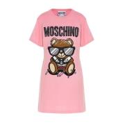 Moschino Teddybjörn Stickad Klänning Pink, Dam