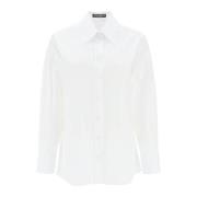 Dolce & Gabbana Maxi Skjorta med Satinknappar White, Dam