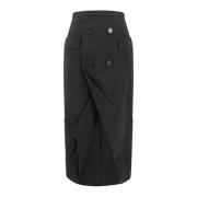 Alexander McQueen Midi Kjolar, Klassisk Kollektion Black, Dam