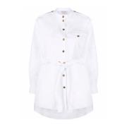 Alexander McQueen Bomullsskjorta med långa ärmar White, Dam