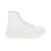 Alexander McQueen Tread Sleek High Top Sneakers White, Dam