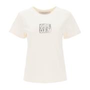 Golden Goose Doris Logo Print T-Shirt White, Dam