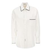Etro Klassisk Bomullsskjorta med Kontrasterande Piping White, Dam