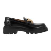 Tod's Modern Lädermokasin med Metallkedja Black, Dam