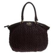 Coach Pre-owned Pre-owned Nylon handvskor Brown, Dam