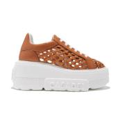 Casadei Etruria-Färgade Versilia Nexus Sneakers Brown, Dam