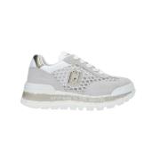 Liu Jo Vit Sneaker med Avtagbar Innersula Multicolor, Dam