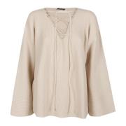 Canessa Lunar Ice Cave V-Neck Sweater Beige, Dam