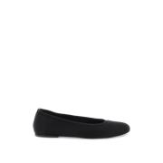 Loulou Studio Satin Ballettflats med Elastisk Kant Black, Dam