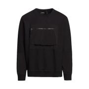 Nemen Sweatshirt med bröstficka Ink Black Black, Herr