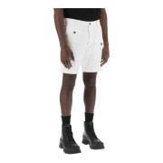 Dsquared2 Cargo Bermuda Shorts White, Herr