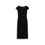 Max Mara Svart Midi Klänning Umbro Black, Dam