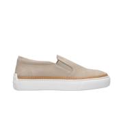 Tod's Ljusgrå Slip-on Sneakers med Nubuck Överdel Gray, Herr