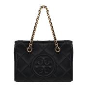 Tory Burch Fleming Läder Toteväska Black, Dam