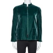 Armani Pre-owned Pre-owned Sammet ytterklder Green, Dam