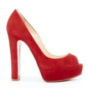 Christian Louboutin Pre-owned Pre-owned Mocka klackskor Red, Dam