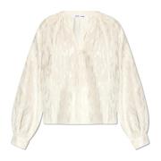 Samsøe Samsøe Savera jacquard topp Beige, Dam