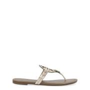 Tory Burch Smoke Roccia Miller Skor Beige, Dam