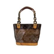 Louis Vuitton Vintage Pre-owned Tyg louis-vuitton-vskor Brown, Dam