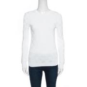 Balmain Pre-owned Pre-owned Stickat ytterklder White, Dam