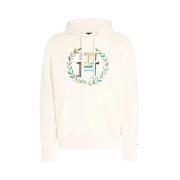 Tommy Hilfiger Multifärgad Hoody med Laurel Design Beige, Herr