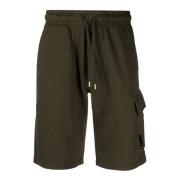 C.p. Company Lätta Fleece Shorts i Grön Green, Herr