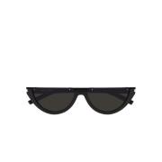 Saint Laurent Ovalformade solglasögon Black, Unisex