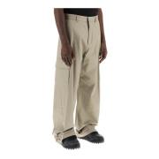 Off White Wide Trousers Beige, Herr