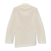 Y-3 Asymmetrisk T-shirt med logotyp Beige, Dam