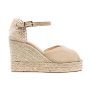 Castañer Beige Wedge Espadrilles Beige, Dam