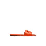 Dolce & Gabbana Bianca lädermules Orange, Dam