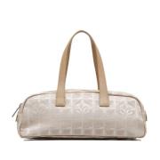 Chanel Vintage Pre-owned Canvas handvskor Beige, Dam