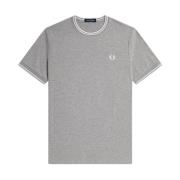 Fred Perry Räfflad Randig Rund Hals T-shirt Gray, Herr