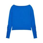 Patrizia Pepe Long Sleeve Tops Blue, Dam