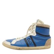 Dolce & Gabbana Pre-owned Pre-owned Laeder sneakers Blue, Dam