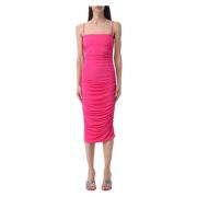 Pinko Interlock Crepe Klänning Pink, Dam