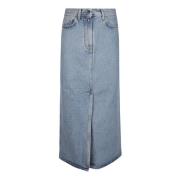 Loulou Studio Denim Skirts Blue, Dam