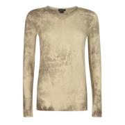 Avant Toi Long Sleeve Tops Beige, Dam