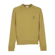 Maison Kitsuné Modig Rävhuvud Patch Sweatshirt Beige, Herr