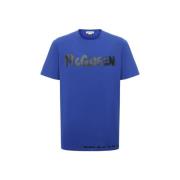 Alexander McQueen T-Shirts Blue, Herr