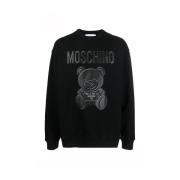 Moschino Svarta Sweatshirts för Män Aw23 Black, Herr