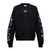 Off White Sweatshirt med logotyp Black, Herr