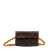 Louis Vuitton Vintage Pre-owned Laeder crossbodyvskor Brown, Dam