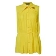 Moschino Pre-Owned Pre-owned Polyester toppar Yellow, Dam