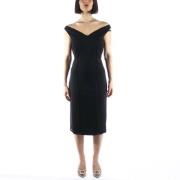 Manila Grace Midi Dresses Black, Dam