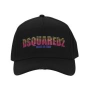 Dsquared2 Svart Bomull Baseballkeps Black, Herr