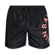 Balmain Badshorts med logotyp Black, Herr