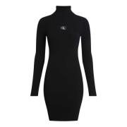 Calvin Klein Jeans Knitted Dresses Black, Dam