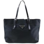 Prada Vintage Pre-owned Canvas totevskor Black, Dam